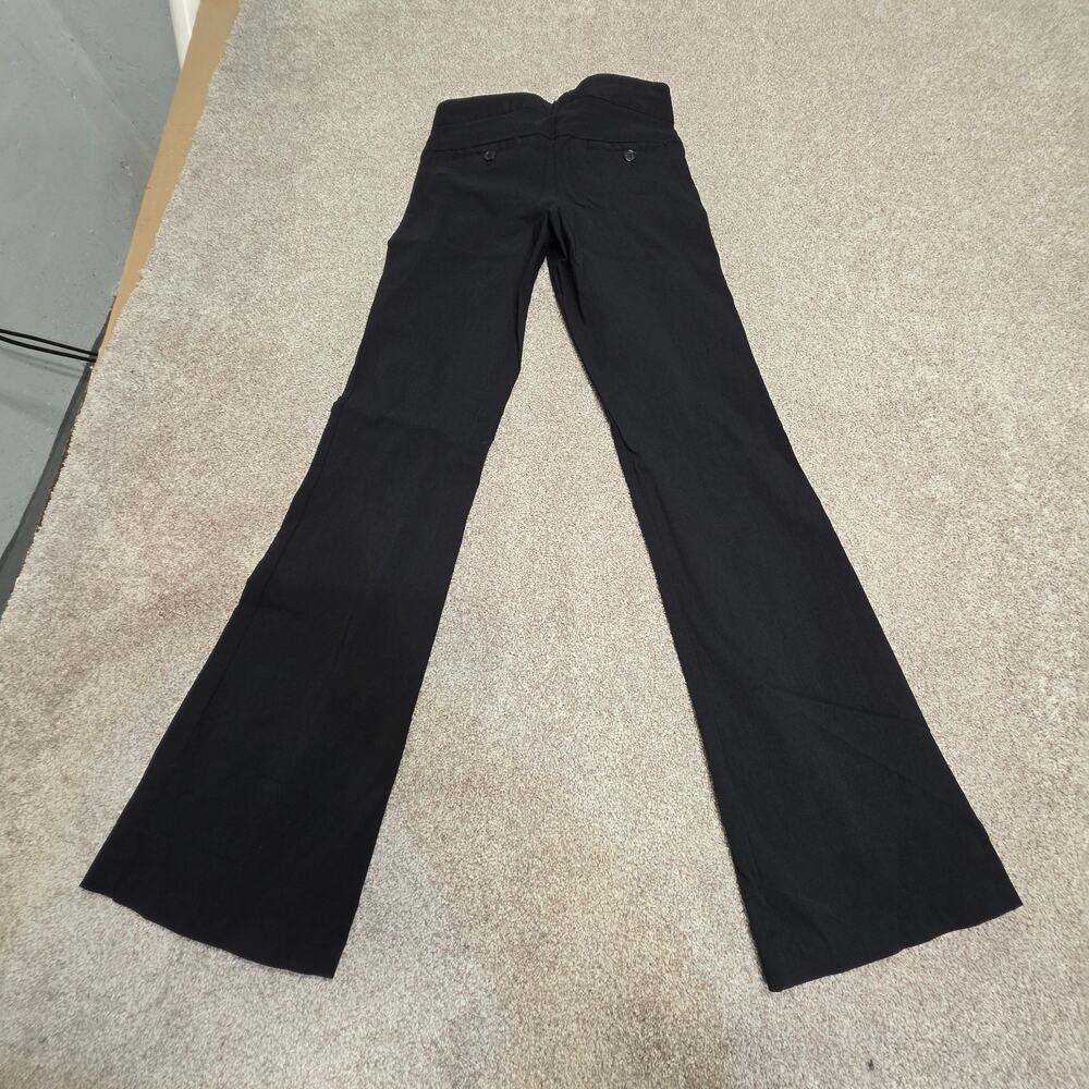 Indie Sleaze Y2K 2000s Business Casual Zinc Black Flare Pants Size 0 Low Rise